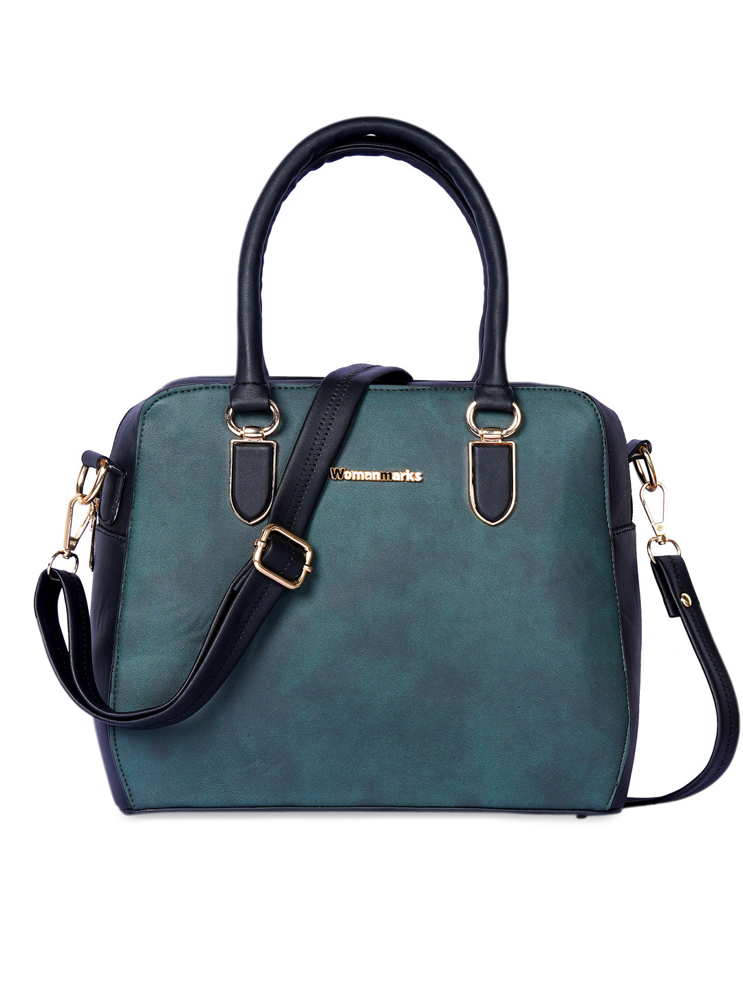 

WOMEN MARKS Green Solid Handheld Bag