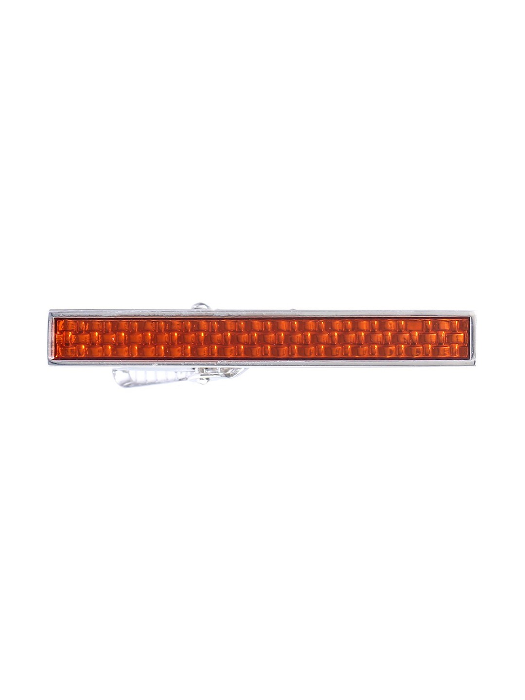 

Alvaro Castagnino Men Silver-Toned & Red Textured Tie Pin