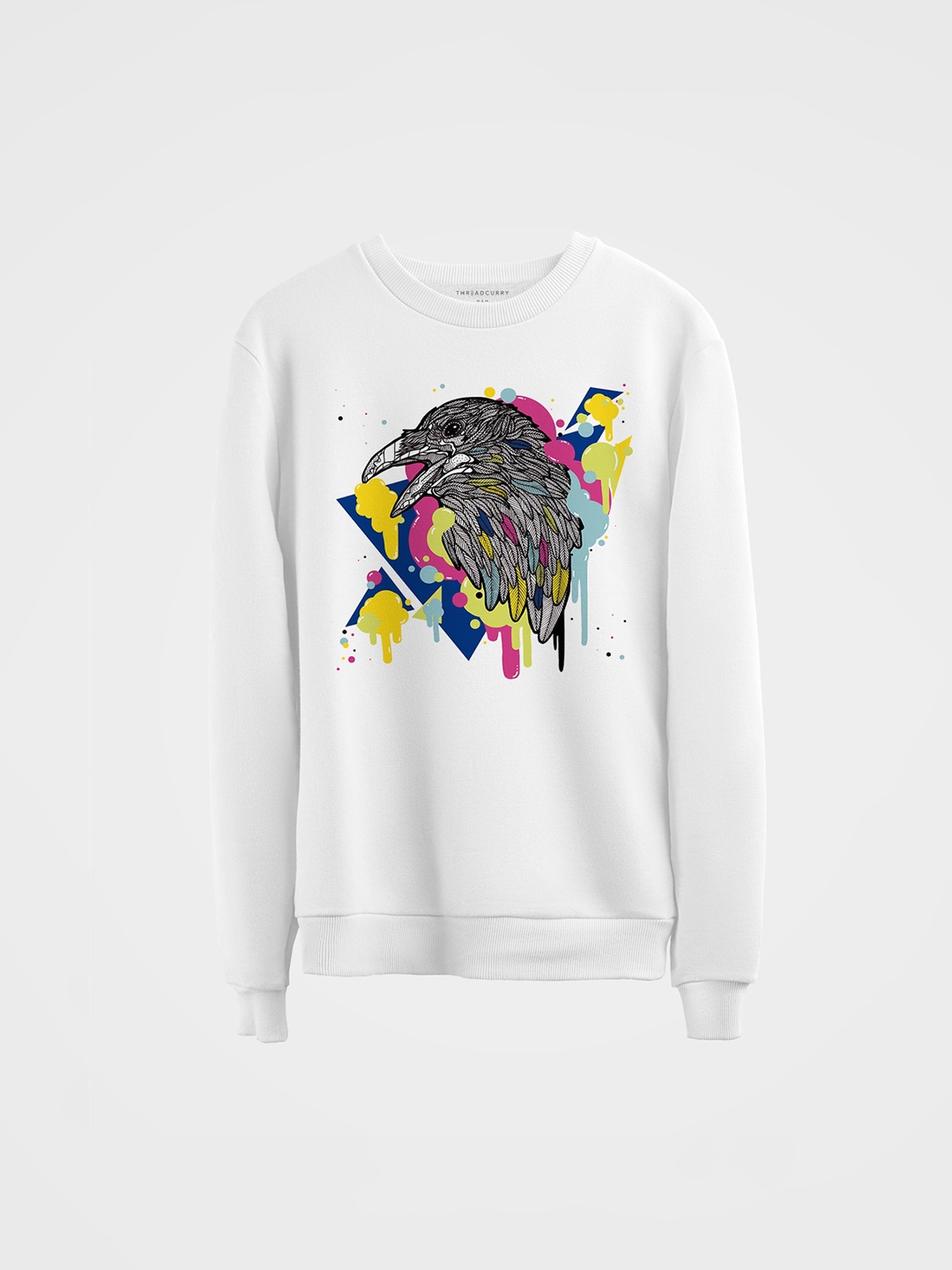 

THREADCURRY Kids White Printed Sweatshirt