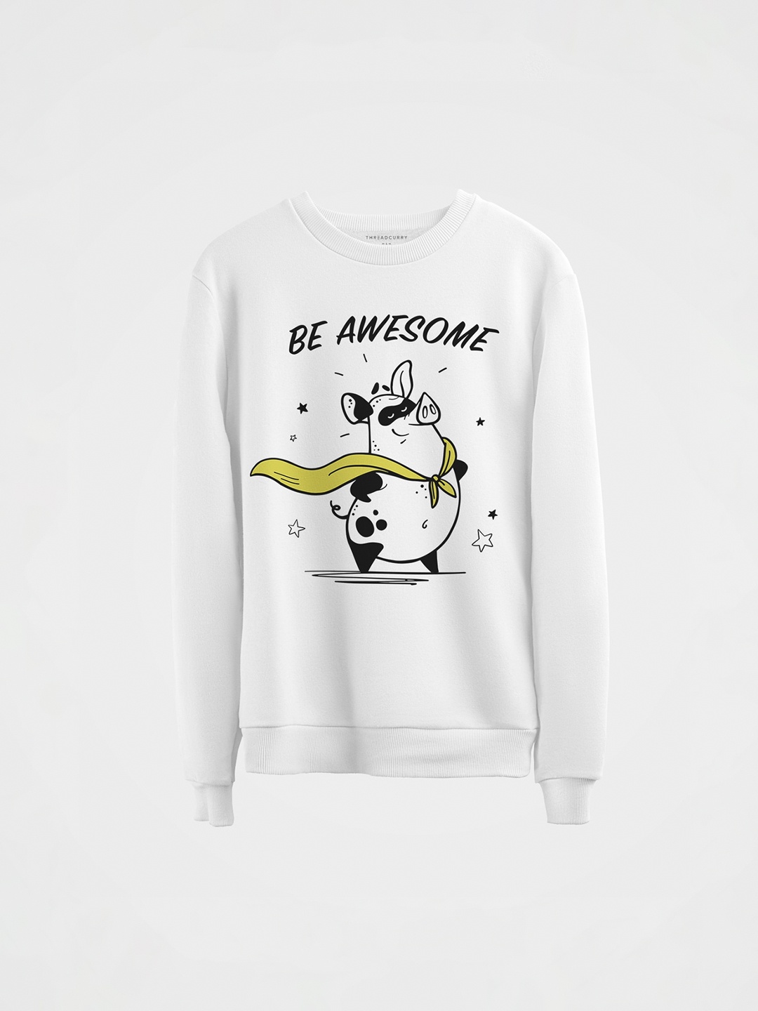 

THREADCURRY Unisex Kids White Printed Sweatshirt