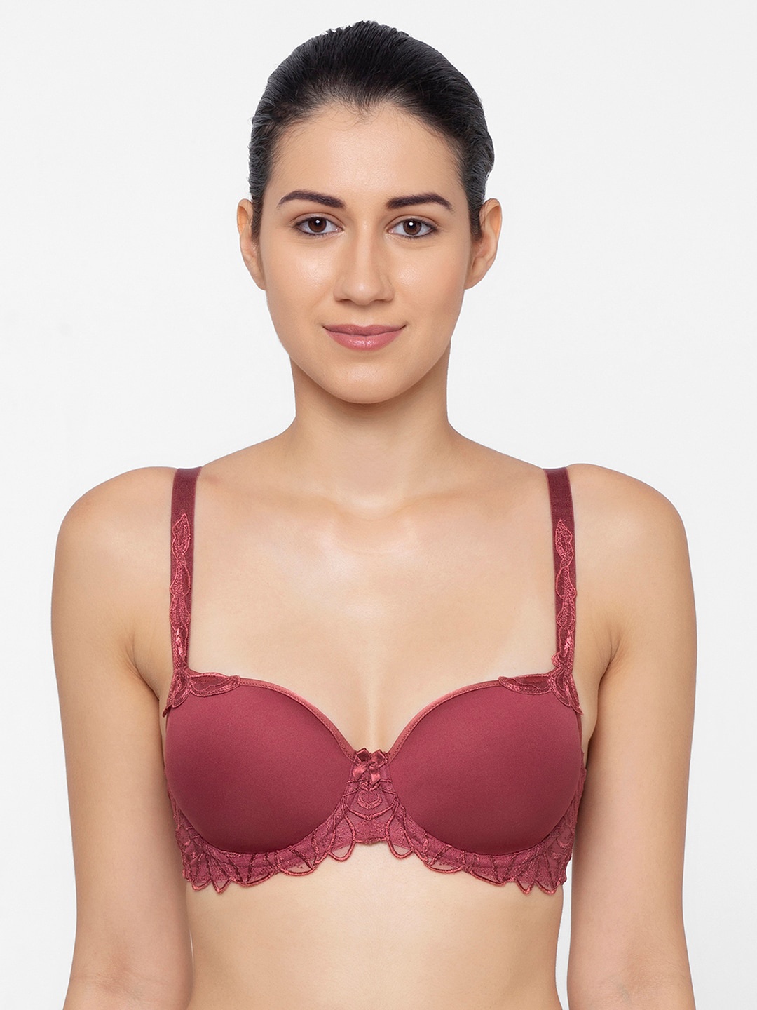

Triumph Modern Finesse 01 Wired Padded Spacer Cup T-Shirt Bra, Maroon