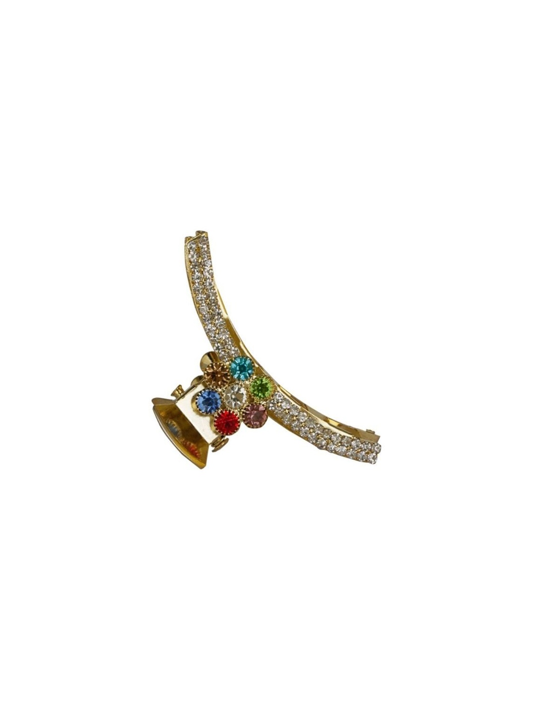 

AccessHer Gold-Toned C-Z Stone Embellished Hair Clip
