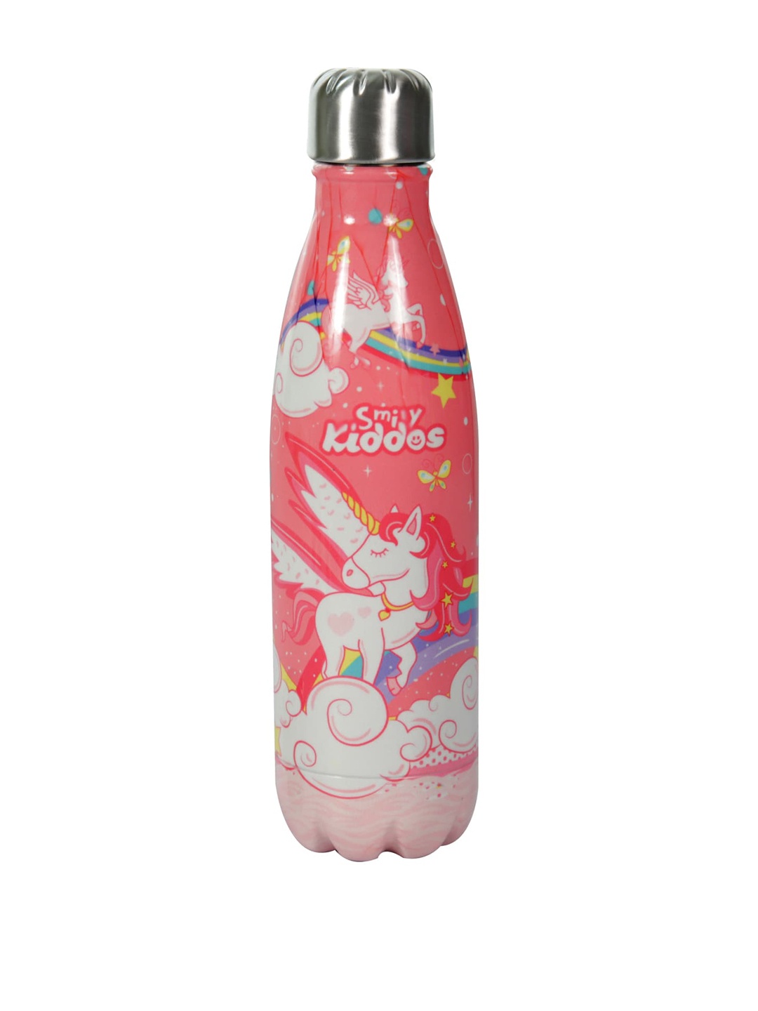 

Smily Kiddos Unisex Kids Pink & White Unicorn Printed Stainless Steel Water Bottle