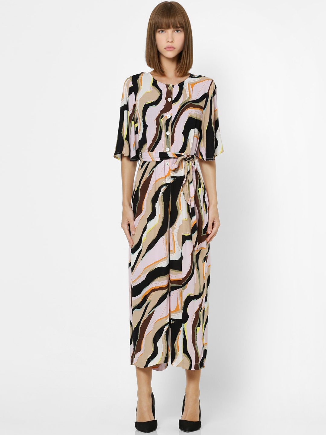 

ONLY Women Multicoloured Printed Basic Jumpsuit, Multi