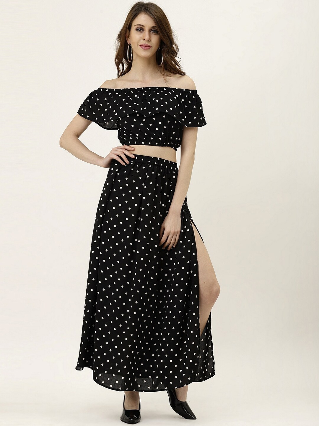 

Darzi Women Black Printed Co-ordinate Sets Dress