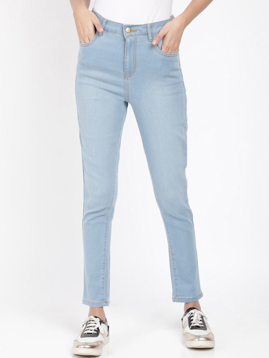 IVOC Women Blue Skinny Fit High-Rise Clean Look Stretchable Jeans