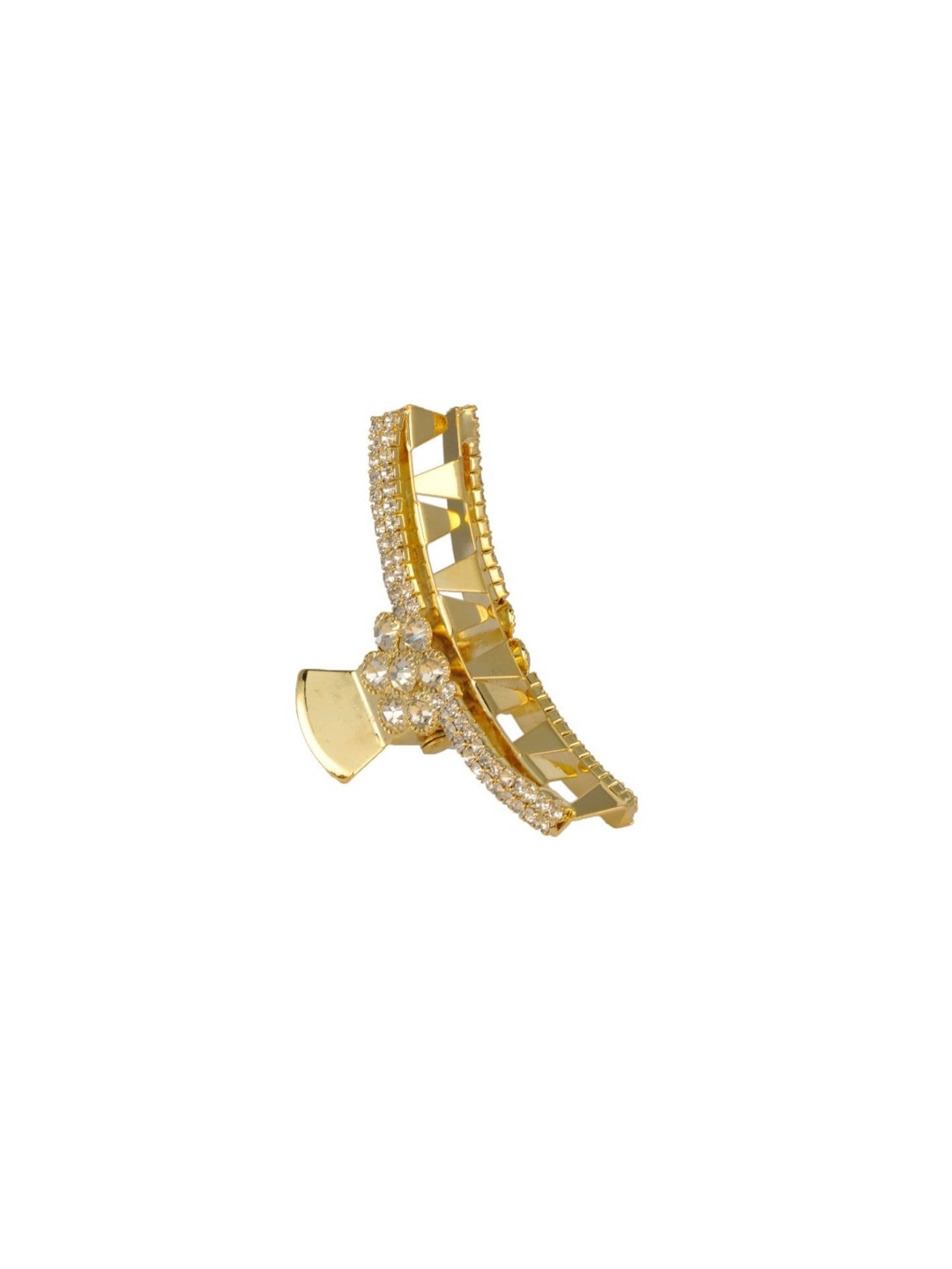 AccessHer Gold-Toned Embellished Claw Clip