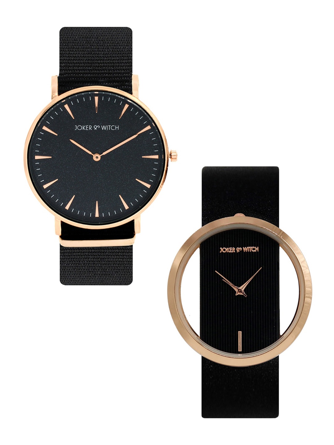 

JOKER & WITCH Louise & George Couple Watch Gift Set JWCW141, Black