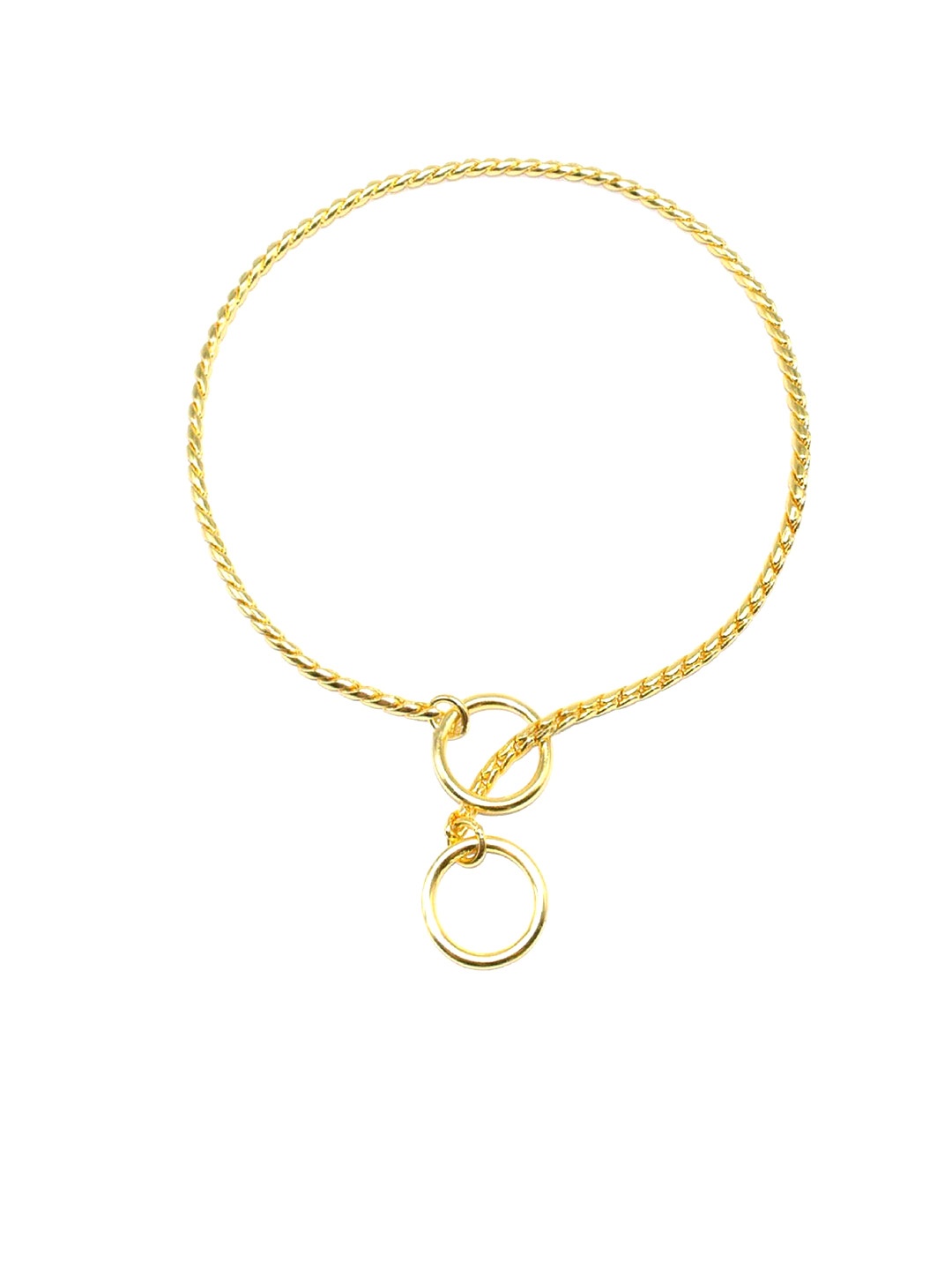 

PETS EMPIRE Gold-Plated Self Design Snake Chain Choker Dog Collar