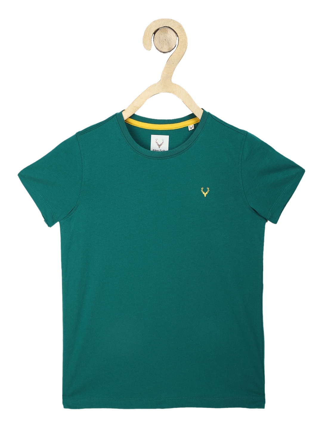 

Allen Solly Junior Boys Green Solid Round Neck T-shirt