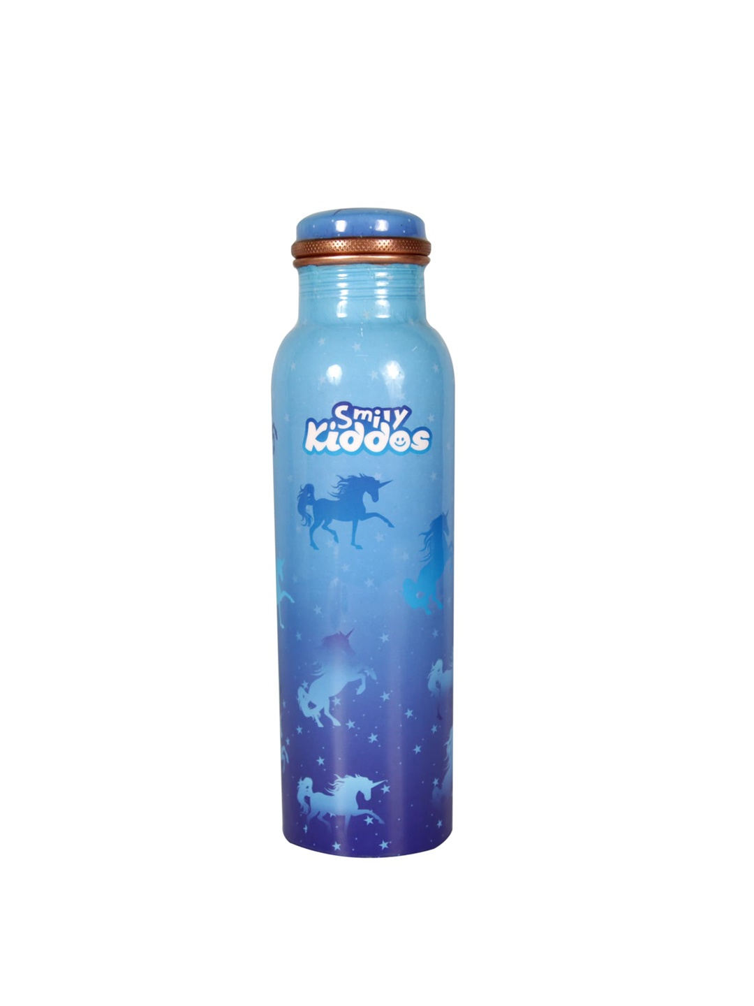 Smily Kiddos Sparkle Unicorn Copper Bottle 750 ml, Blue