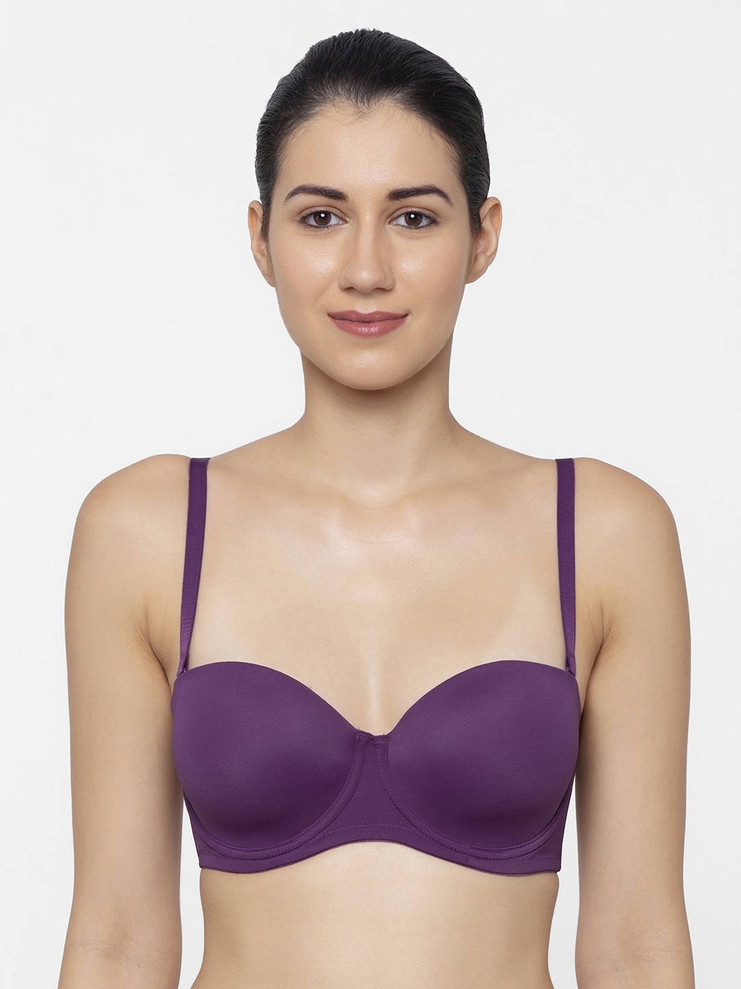 

Triumph T-Shirt Bra 77 Wired Padded Detachable Straps Seamless Everyday Bra, Purple