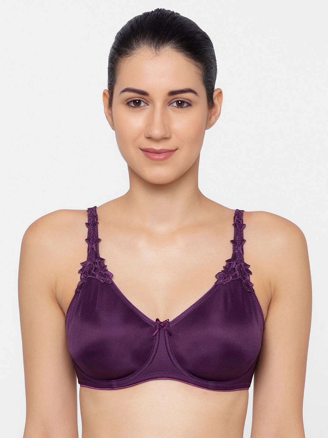 Triumph Minimizer 21 Wired Non Padded Comfortable High Support Big-Cup Bra, Purple