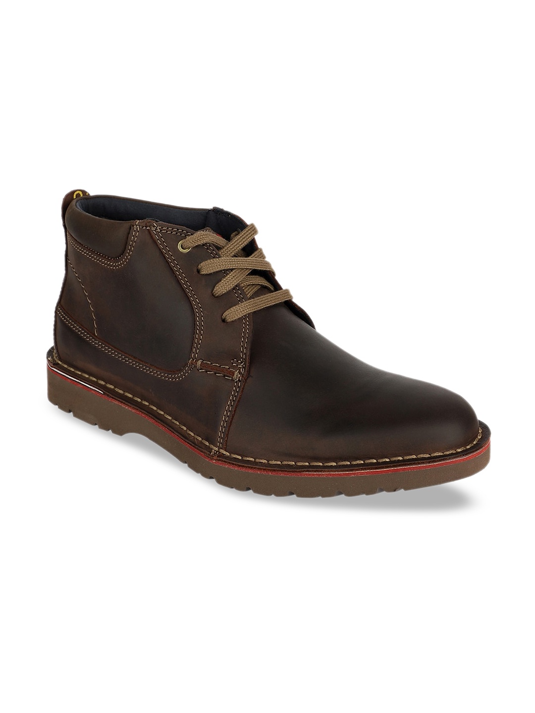 

Clarks Men Brown Leather Derbys