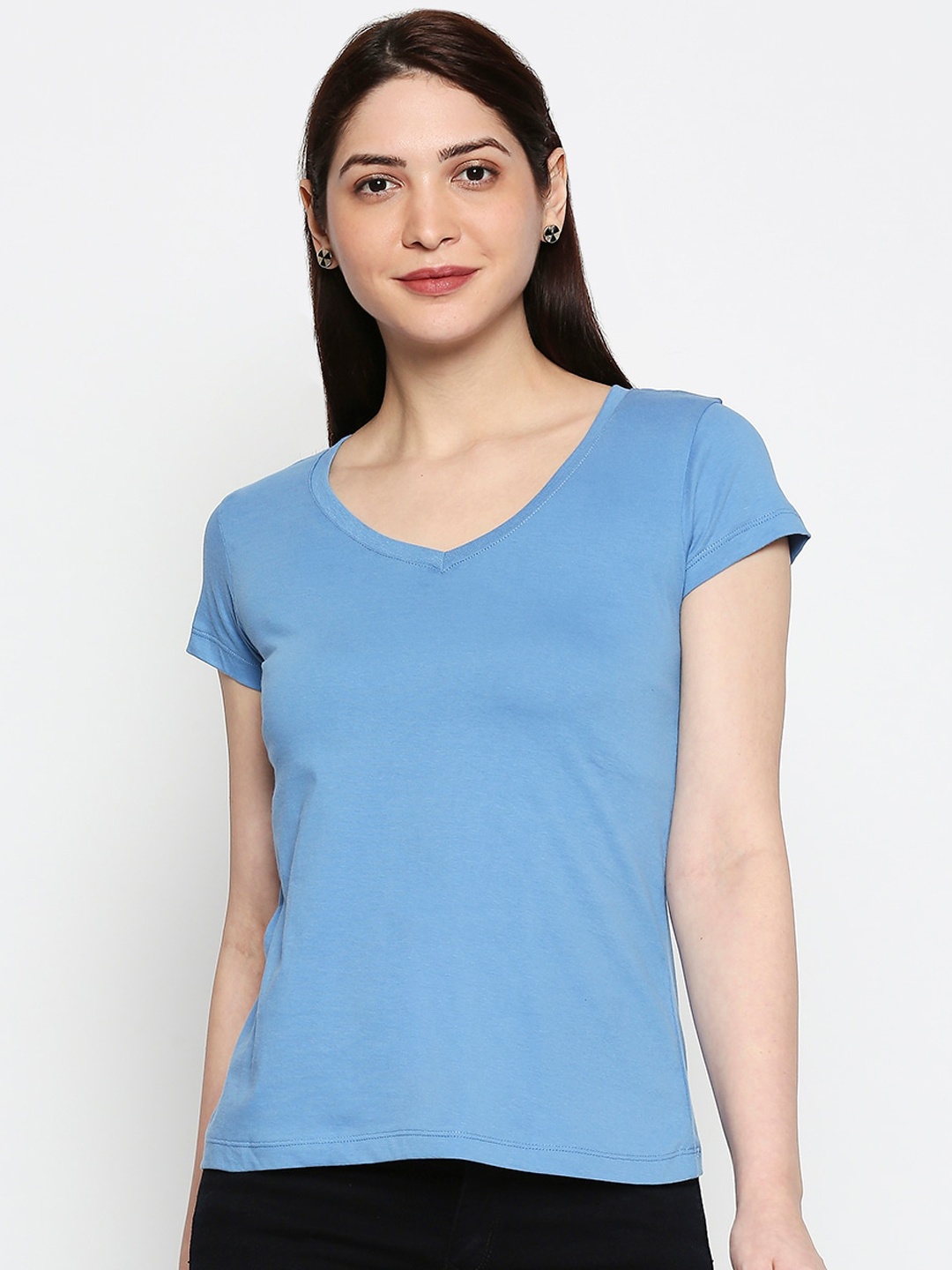 

AMMARZO Blue Solid Top