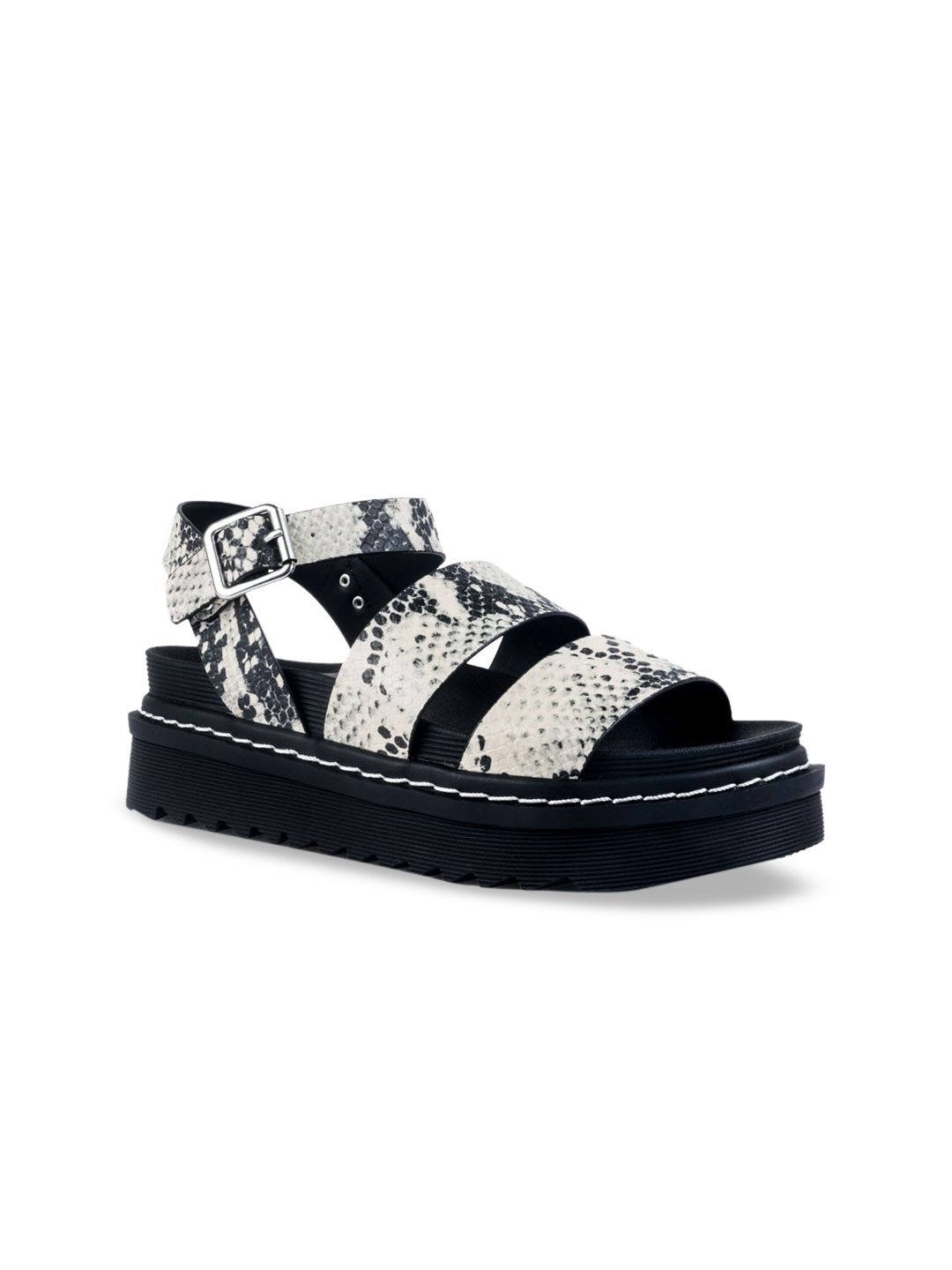 

London Rag Women White Printed Platform Sandals