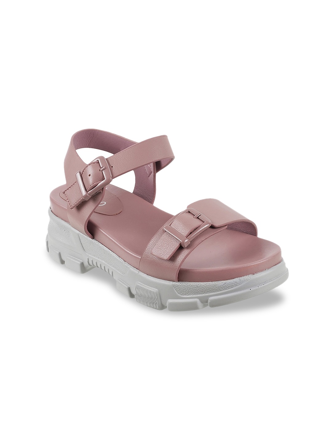 

Metro Women Pink & Off-White Solid Platforms