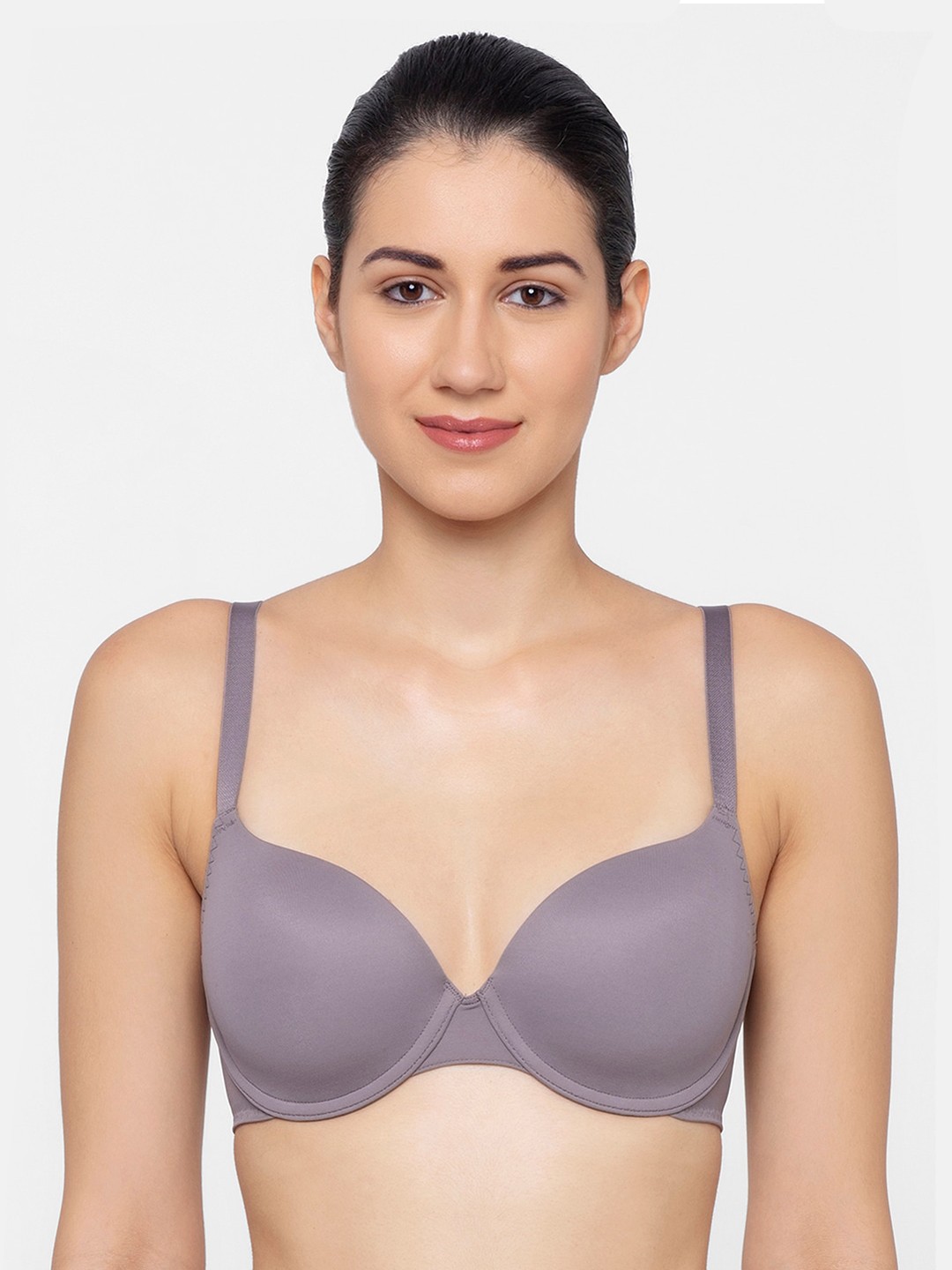 

Triumph T-Shirt Bra 77 Wired Padded Seamless Everyday Bra, Grey melange