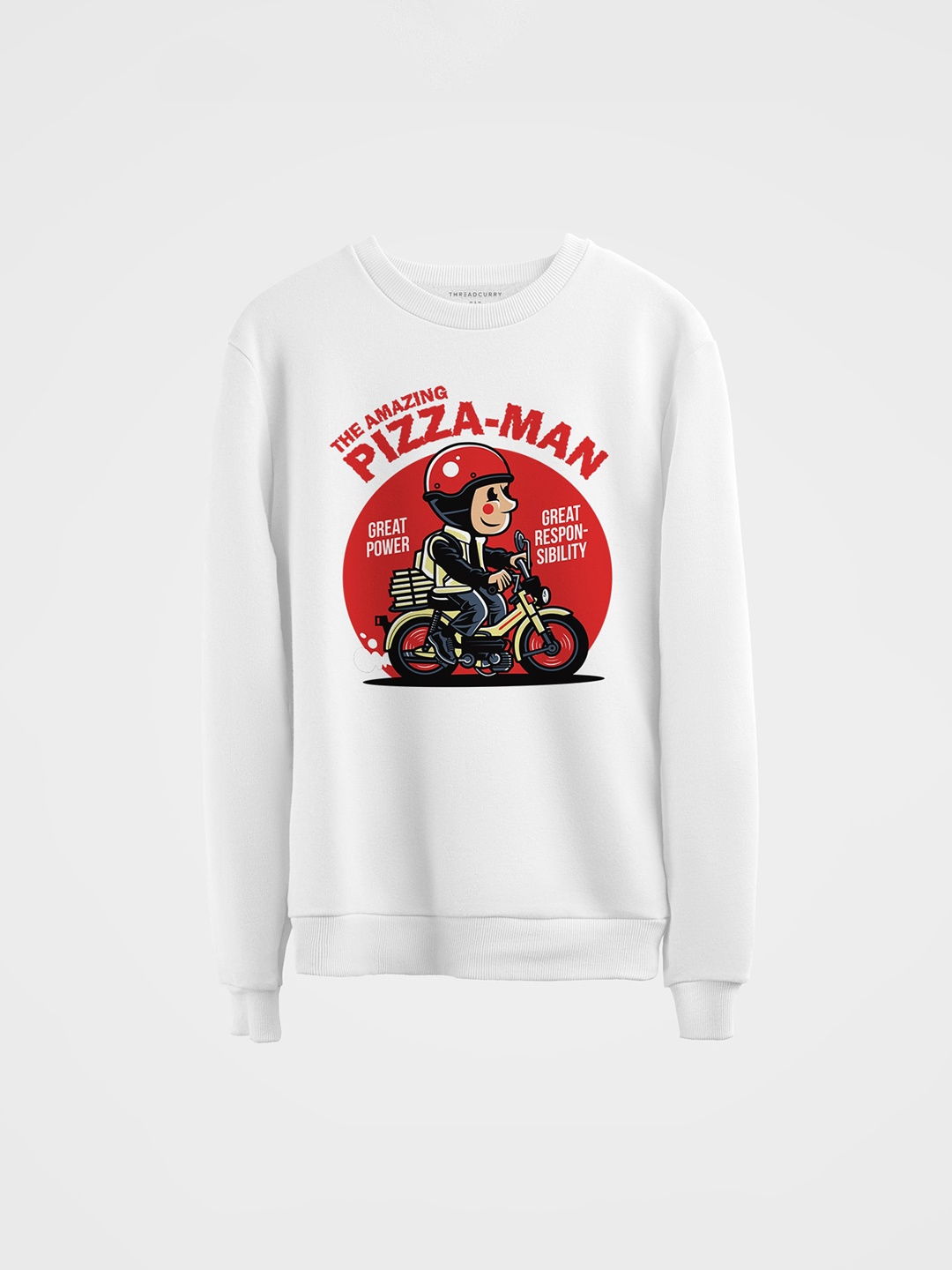 

THREADCURRY Unisex Kids White Printed Sweatshirt