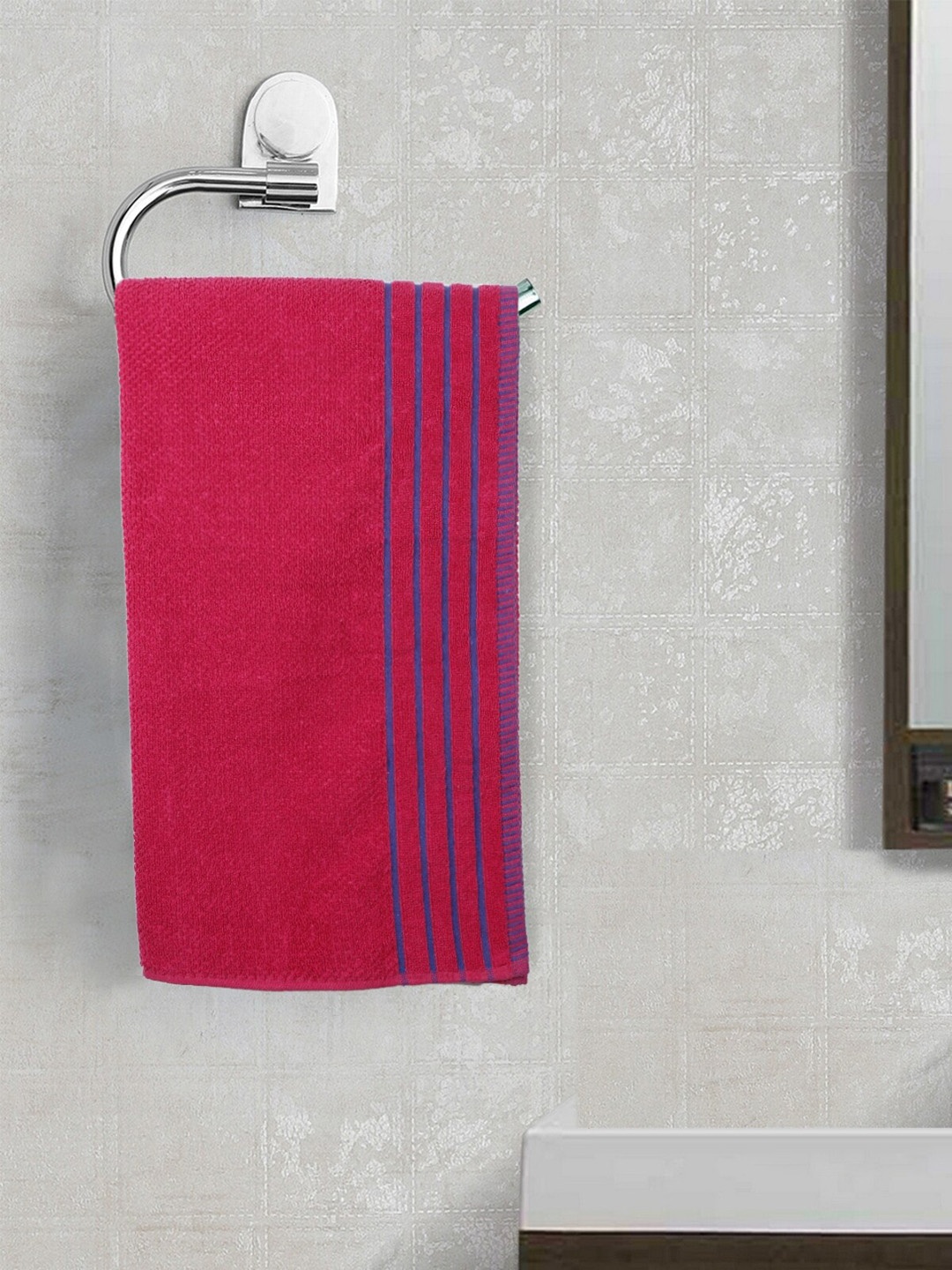 

ROMEE Fuschia Pink Solid 400 GSM Bath Towel, Fuchsia