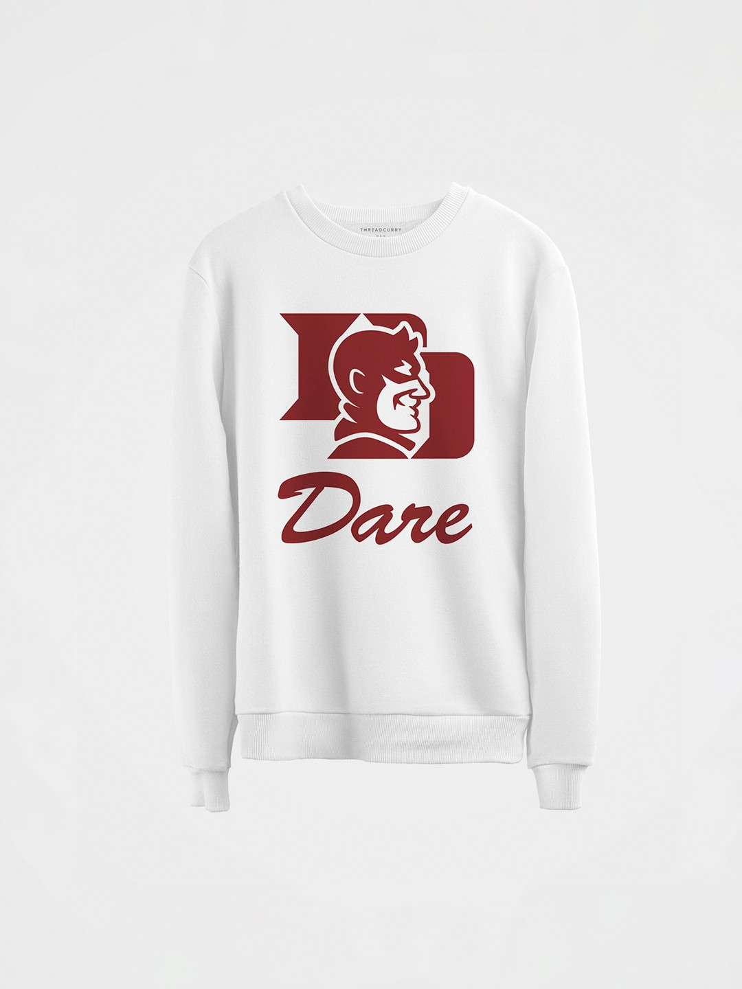 

THREADCURRY Kids White Superhero Printed Sweatshirt