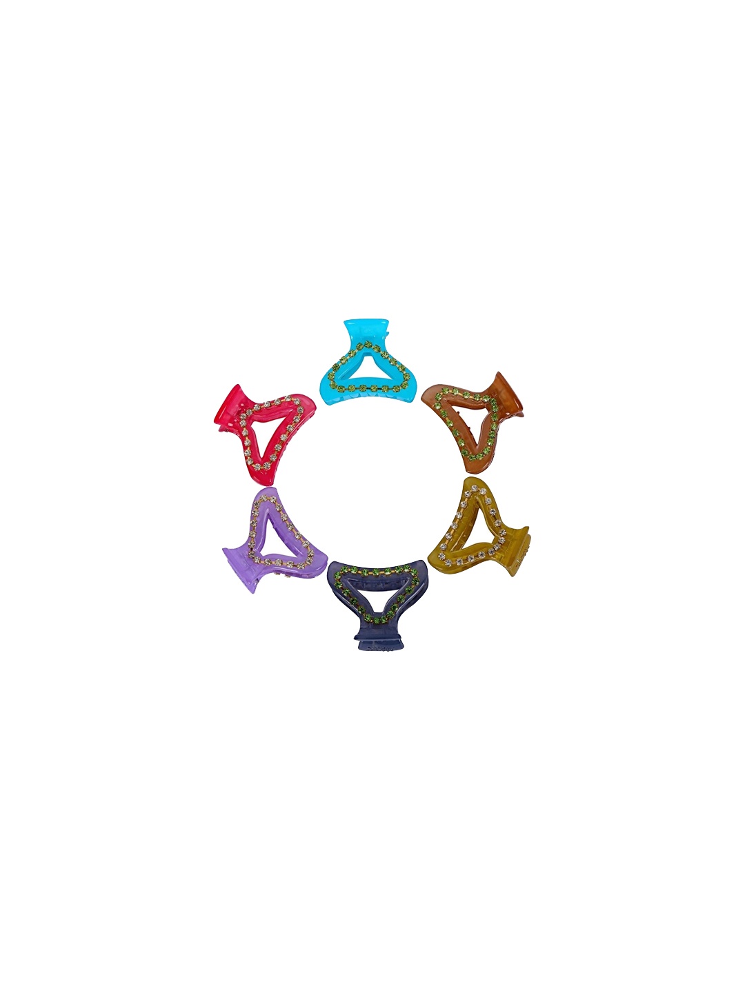 

AccessHer Pack Of 6 Claw Clip, Pink
