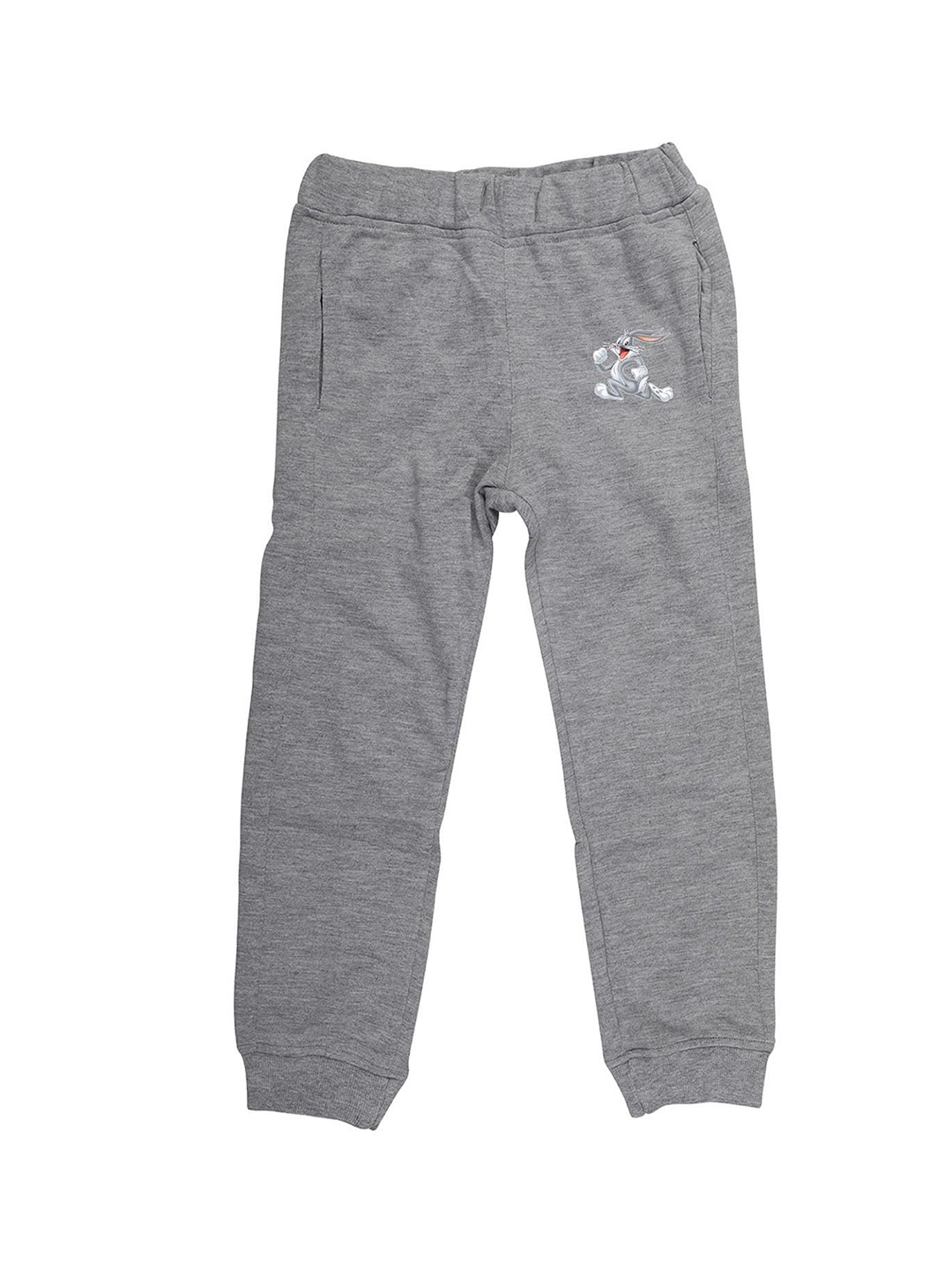 

Looney Tunes Boys Grey Melange Solid Joggers