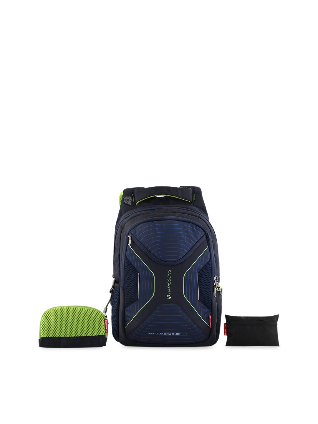 

Harissons Unisex Navy Blue Solid Laptop Backpack with Reflective Strip