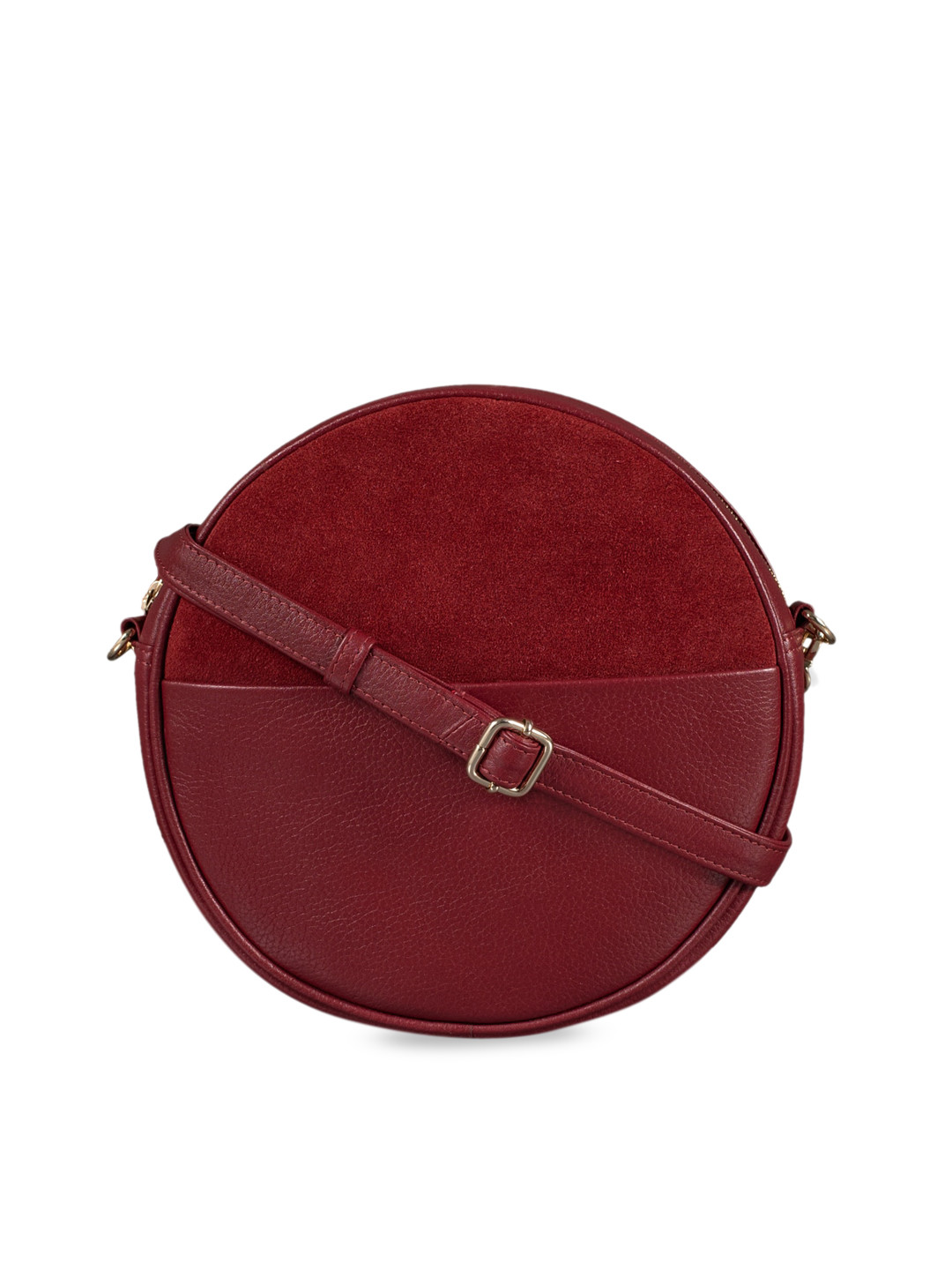 

MAI SOLI Women Burgundy Solid Leather Sling Bag