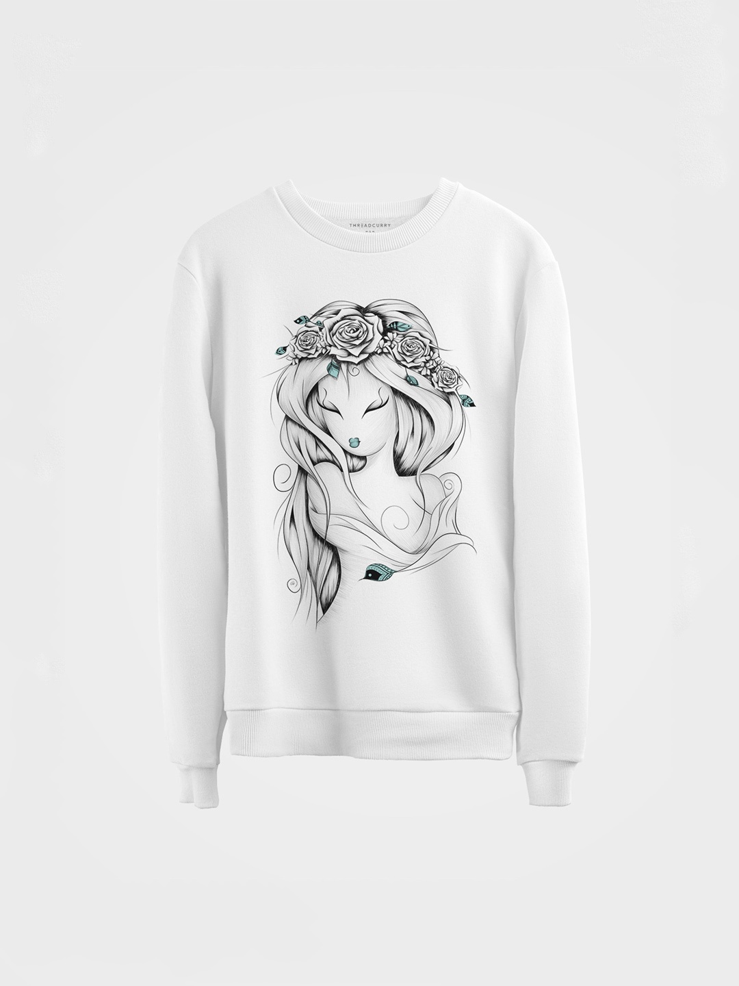 

THREADCURRY Kids White Printed Sweatshirt