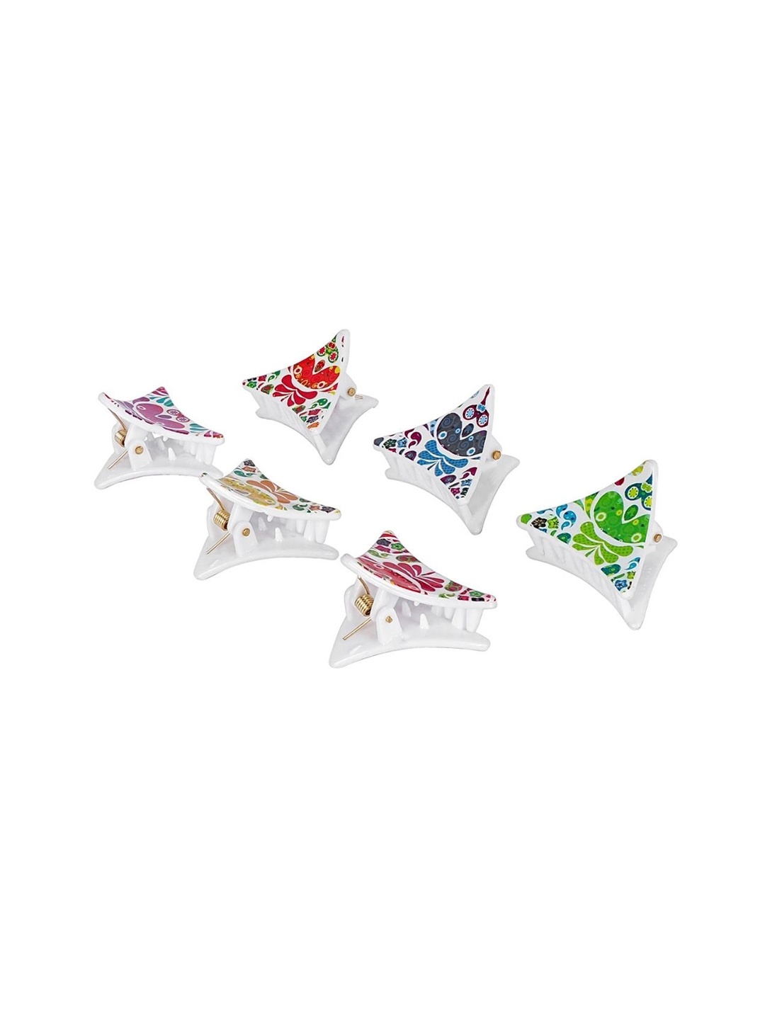 

AccessHer White Pack Of 6 Acrylic Hair Clip