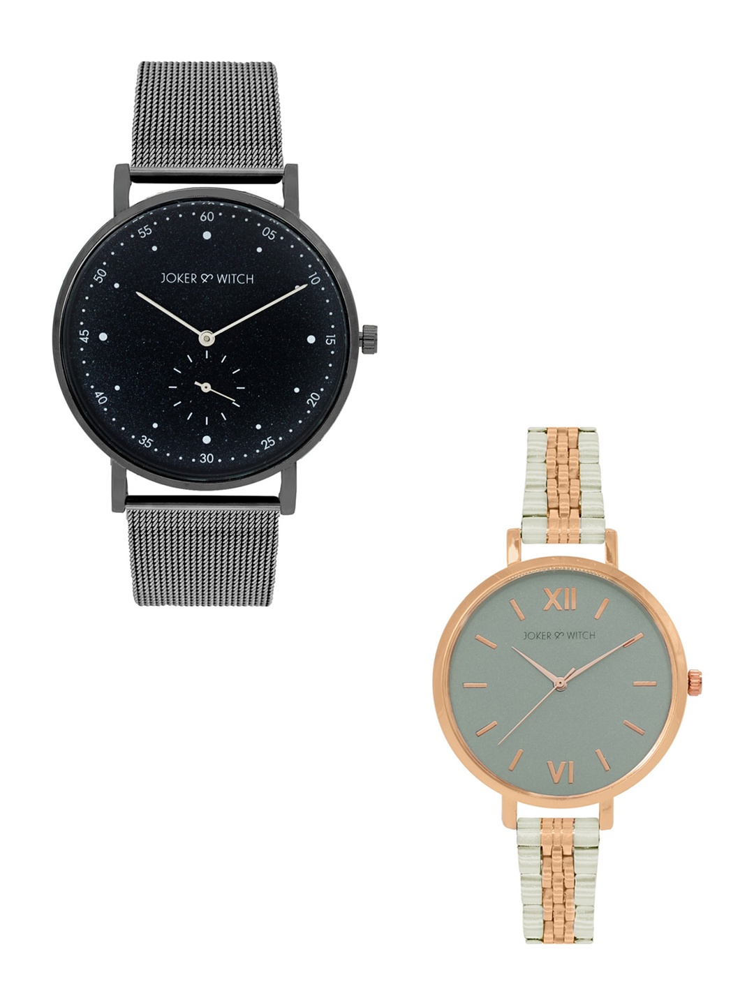 

JOKER & WITCH Louis & Jessica Couple Watch Gift Set JWCW161, Grey