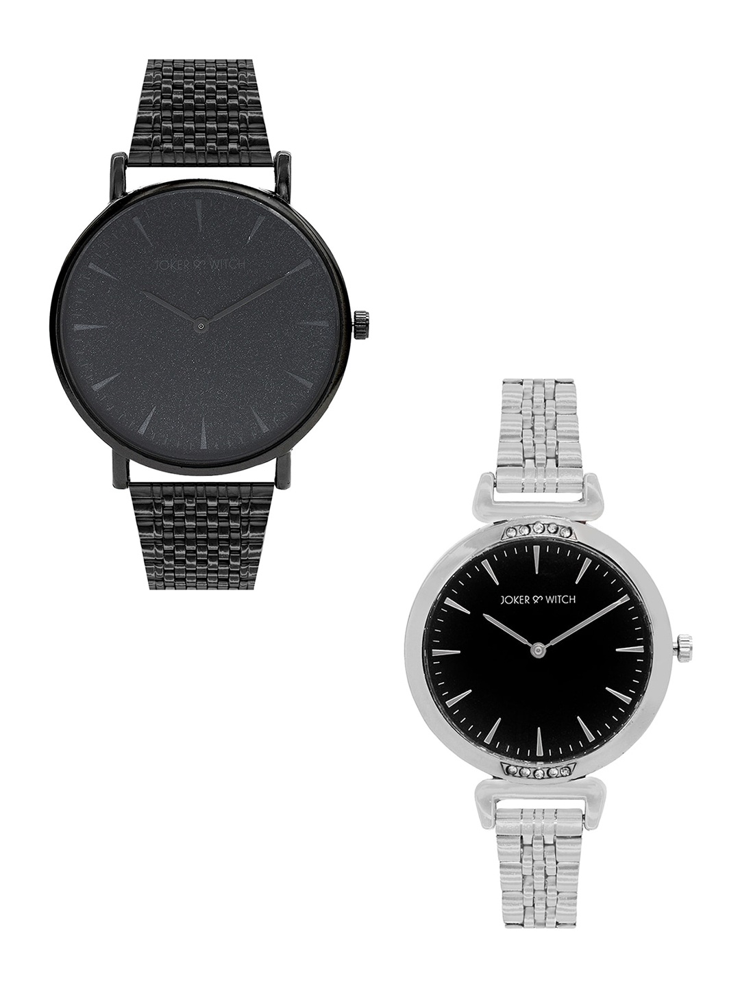 

JOKER & WITCH Ben & Leslie Couple Watch Gift Set JWCW123, Black