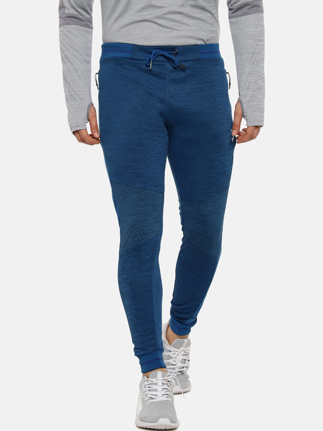 

Campus Sutra Men Teal Blue Solid Straight-Fit Track Pants