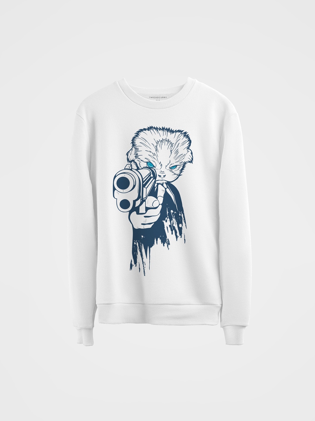 

THREADCURRY Unisex Kids White Superhero Printed Sweatshirt