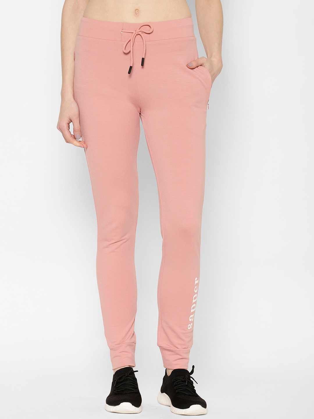 

SAPPER Women Pink Solid Slim-Fit Joggers
