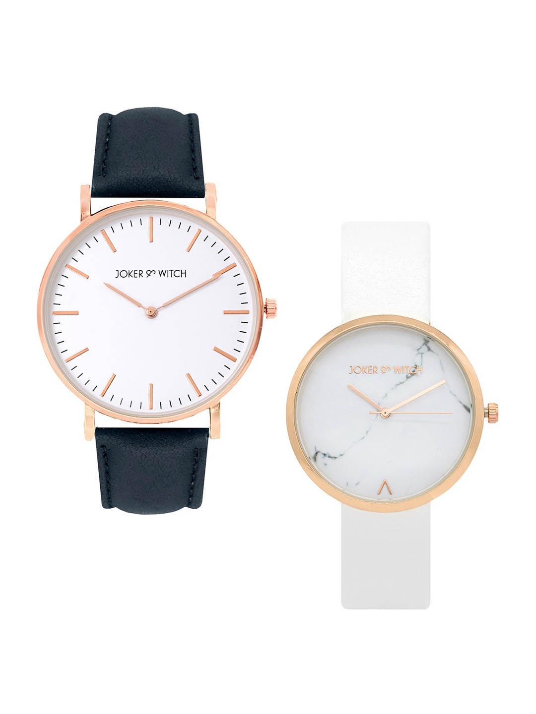 Joker & Witch Lucy & Ricky Couple Watches JWCW113, White