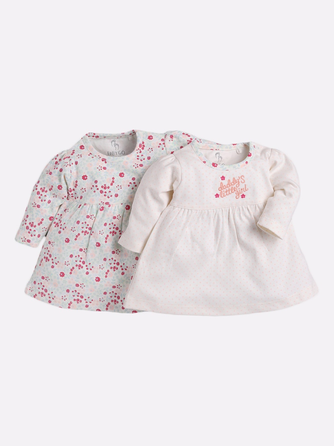 

BABY GO Infant Girls Pink Printed A-Line Dress