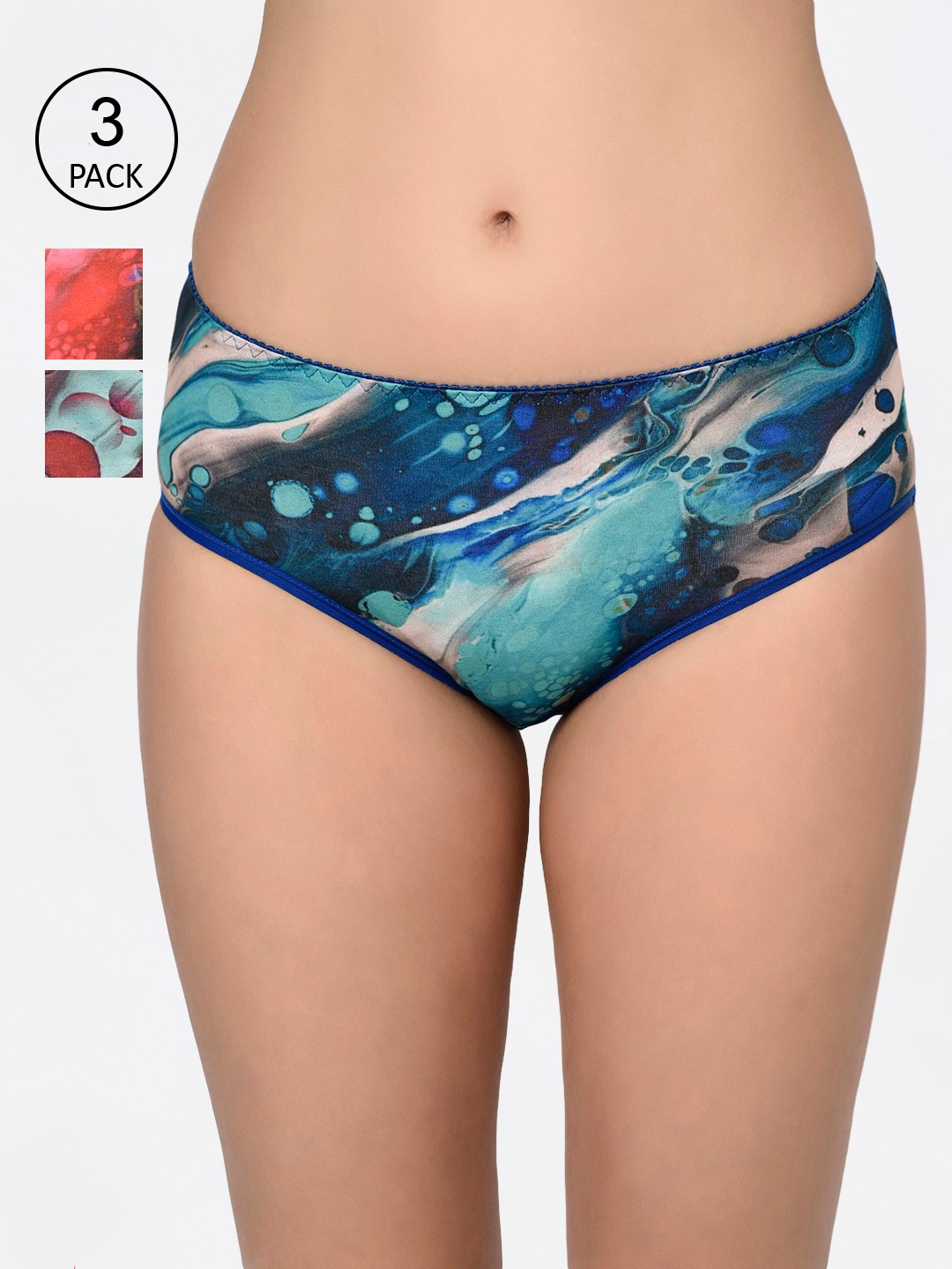 

Bodycare Women Pack Of 3 Assorted Hipster Briefs 9008