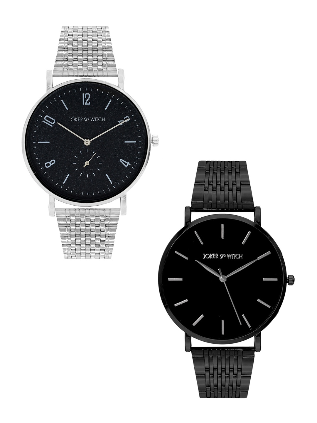 JOKER & WITCH Nathan & Hailey Couple Watches JWCW187, Black