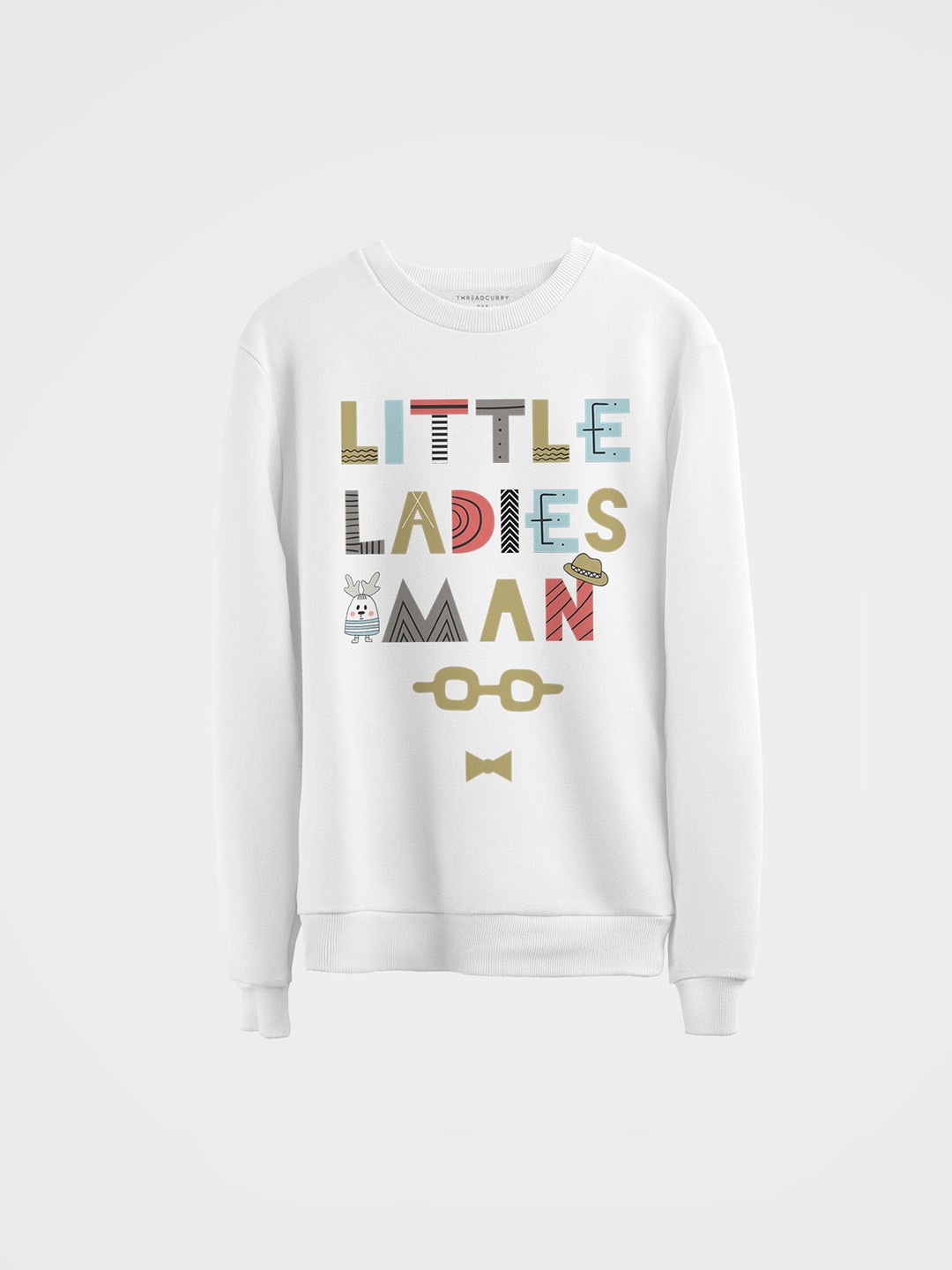 

THREADCURRY Unisex Kids White Printed Sweatshirt
