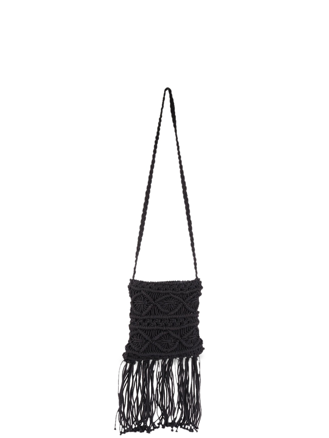 

ASTRID Black Self Design Sling Bag