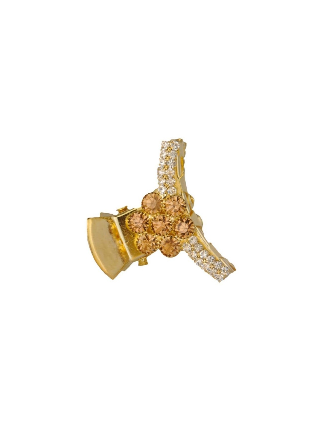 AccessHer Gold-Toned Embellished Claw Clip