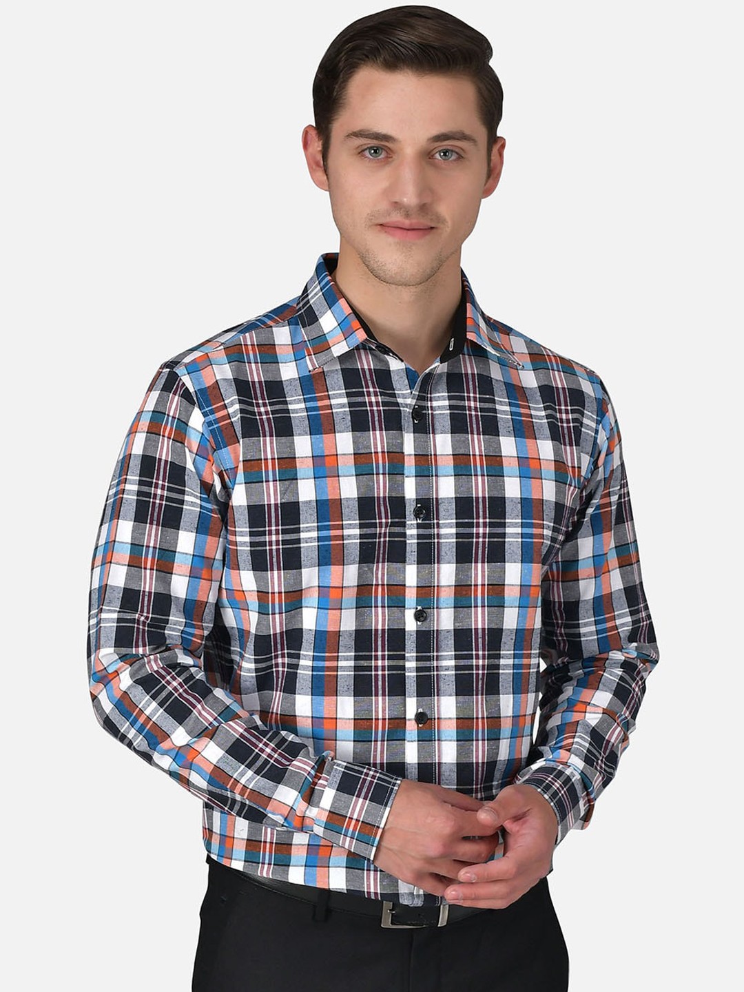 

Purple State Men Multicoloured Slim Fit Checked Casual Shirt, Multi