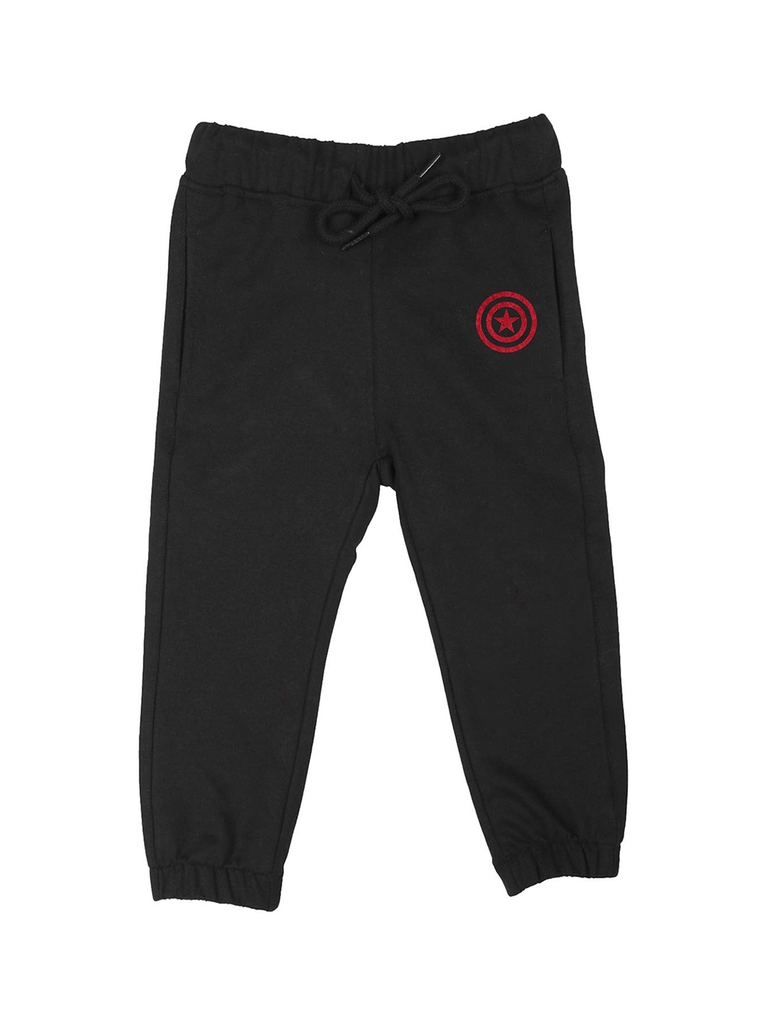 Marvel by Wear Your Mind Boys Black Solid Marvel Avengers Straight-Fit Joggers