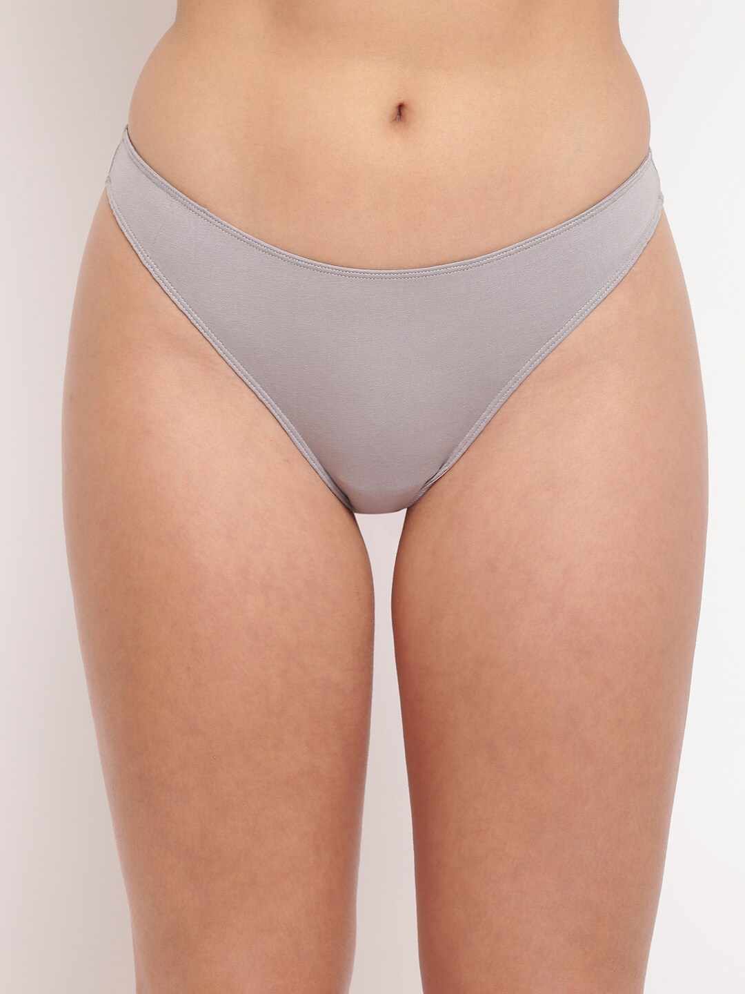 

BASIICS by La Intimo Women Grey Solid Thongs BCPTH11