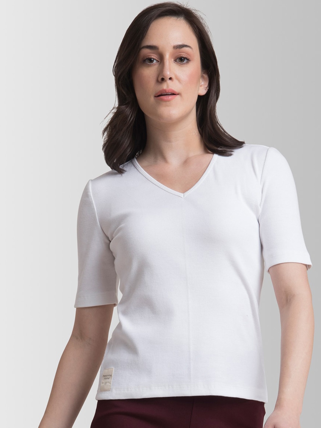 

FableStreet LivIn V-Neck T-shirt, White