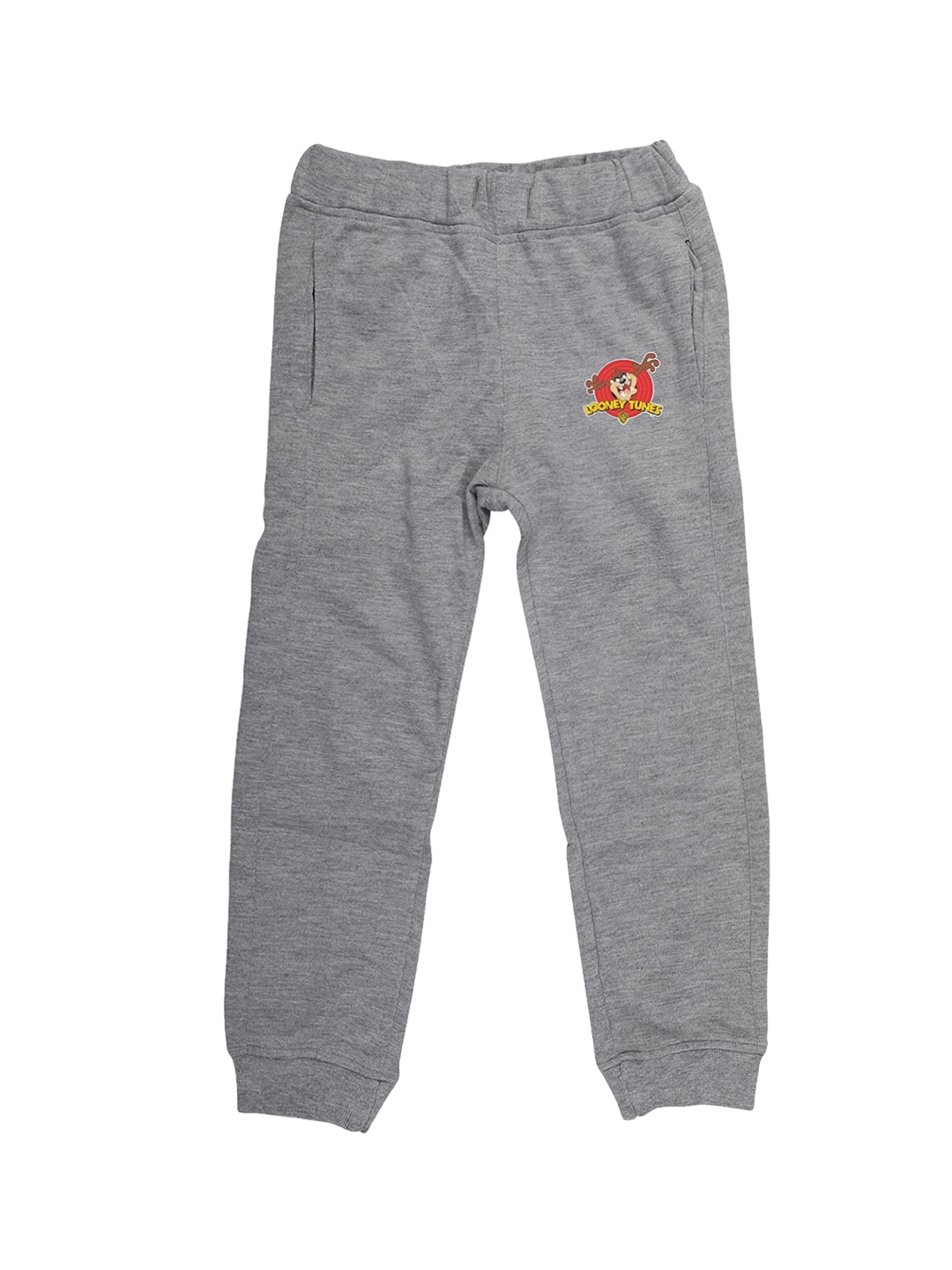 

Looney Tunes Boys Grey Solid Straight-Fit Joggers