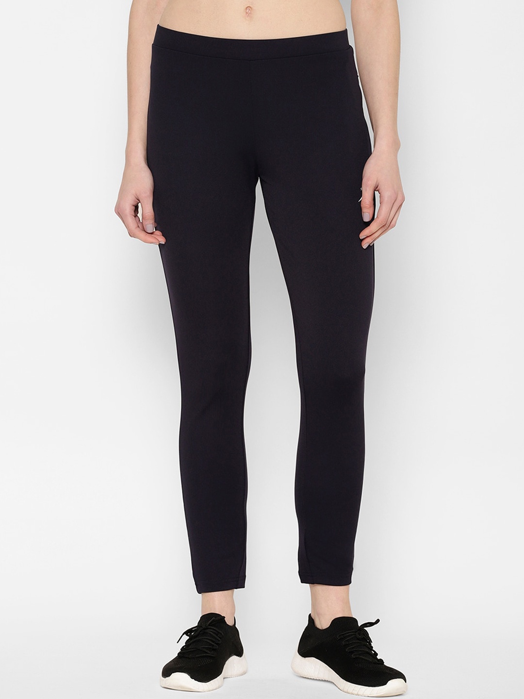 

SAPPER Women Polyester Navy Blue Solid Elasticated Track Pant