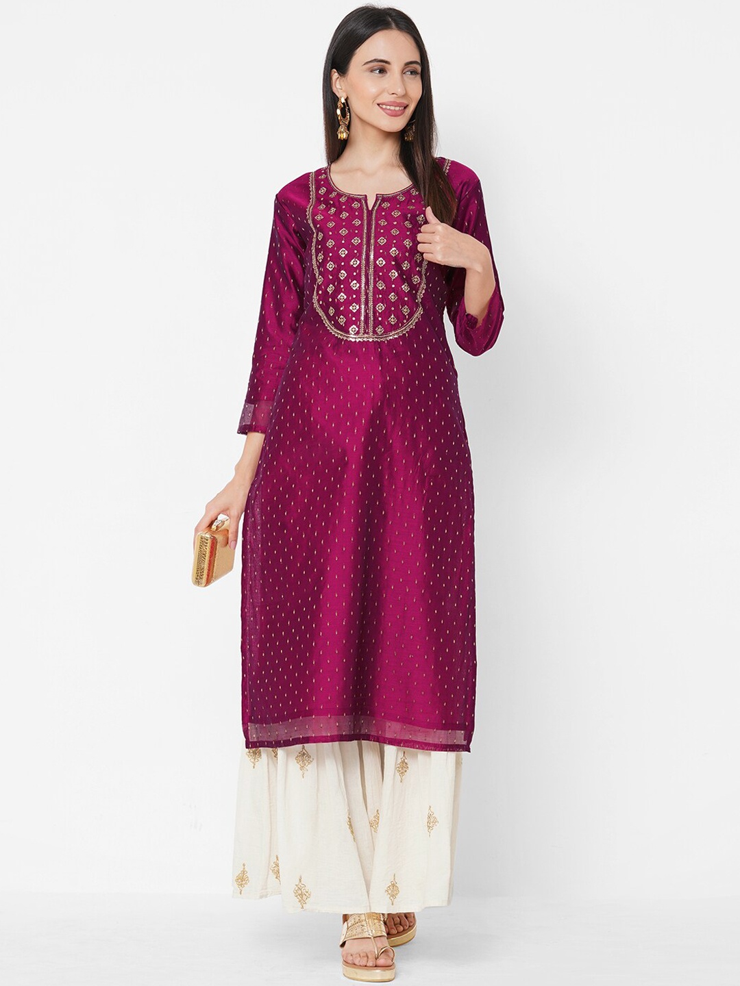 

Fashor women magenta kurta
